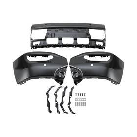23381976 Gearzaar Steel Front Bumper Cover Face Bar For Gmc Sierra 1500 2016-19 With Sensor Hole