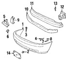 F20229e025 Genuine Cover Bumper Oem Nissan