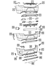 68231348ae Genuine Mopar Fascia Support Bracket Right