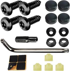 Glsowee-kmgs-170 Glsowee Car License Plate Screws Kit Anti Theft Stainless Steel 4 Set Black
