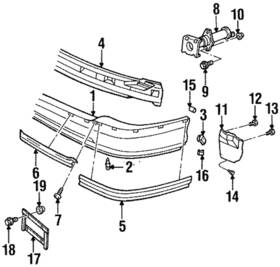 03546958 Gm Genuine Bar Assembly-front Bpr Imp