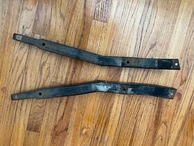 3739332 Gm 1958 1959 1960 C1 Corvette Front License Bumperette Bracket Pair Repaired