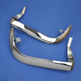 3797338 Gm 3797337 1963-1967 Corvette Front Bumpers Pair Re-chromed Original
