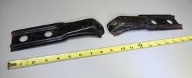 3982094 Gm Nos 1971 1972 Chevy Vega Front Bumper Bracket Pair 71 72 Outer Brace Set