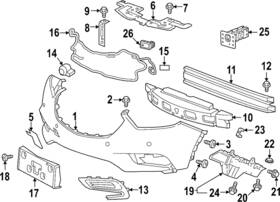 42566650 Gm Genuine Front Driver Side Bumper Fascia Guide