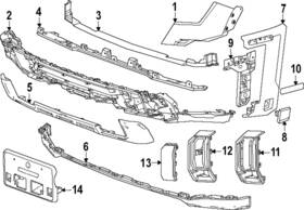 84931876 Gm Genuine Center Molding