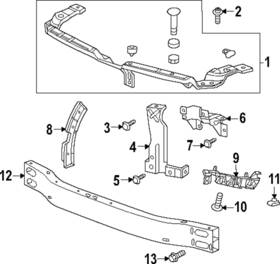 86779967 Gm Genuine Front Bumper Impact Bar