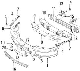 90545610 Gm Genuine Bumper Guard