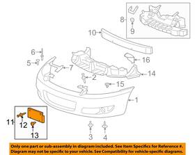 10337110 Gm Oem Chevrolet 06-13 Impala Front Bumper Grille-license Bracket