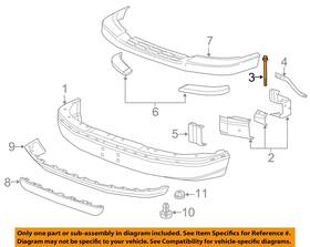 11589247 Gm Oem 03-24 Express 1500 Bumper Components-mount Bracket Bolt