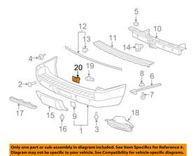 15817524 Gm Oem 07-17 Caprice Rear Bumper Components-housing