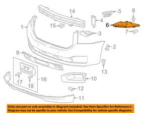 22936429 Gm Oem 15-20 Yukon Xl Front Bumper Components-filler Panel