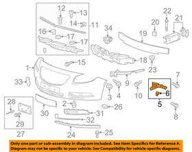 39066740 Gm Oem 14-17 Regal Front Bumper Grille Components-guide