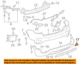 42392762 Gm Oem 17-22 Trax Rear Bumper Components-tow Eye Cap