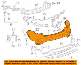 42625301 Gm Oem 17-22 Trax Rear Bumper Components-bumper Cover