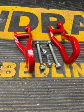 105-10388d Gmc Truck 19-21 Sierra 1500 At4 Front Bumper Tow Hook Set Pair Red