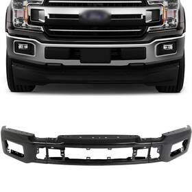 Go183401t01 Goodtrip-autoparts Black Steel For 2018-2020 Ford F-150 With Fog Light Holes Face Bar Front Bumper