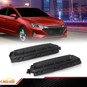 E-02hgl3126abk Grandorange Fit For 19-20 Hyundai Elantra Pair Front Left And Right Bumper Air Curtain Grille