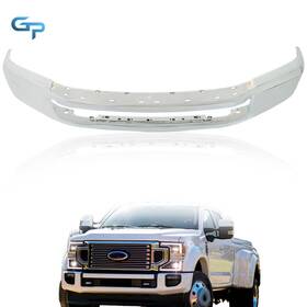 Gre132235 Greatparts For Ford F250 F350 2020-22 Steel Chrome Front Bumper Face Bar Without Fog Light Hole