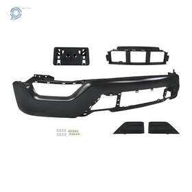 Hp114279 Happy19star Black Without Sensor Hole Steel Front Bumper Face Bar 5pcs For Ford F-150 2021-2023