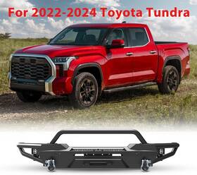 Hawkley 704771225753 Front Bumper For 2022-2025 Toyota Tundra Replacement With Led Lights And D-rings