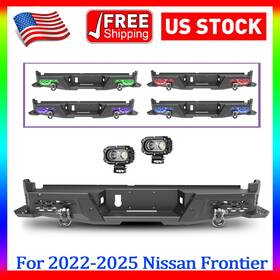 Nft01b101-bx Hawkley For 2022 2023 2024 2025 Nissan Frontier Black Rear Bumper With D-rings Shackles