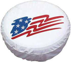 Cy-5202 Healink Spare Tire Cover 15 Inch For Diameter 27 -29 White With 5 Stars