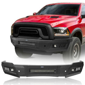 Bxg.6010 Heavy-duty Steel Front Bumper Bar With Led Light For Dodge Ram 1500 Rebel 15-18