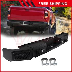 12393671 Hilamps Steel Rear Bumper With 4x 20w Led Lights D-rings Fits Dodge Ram 1500 13-18 Black