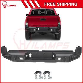 12393683 Hilamps Powder Coated Steel Rear Bumper Assembly With 4x Leds Fits Toyota Tacoma 2016-2020
