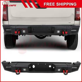 12356071 Hilapms Steel Rear Bumper For 2007-2010 Chevy Silverado 2500 3500 With Led Lights
