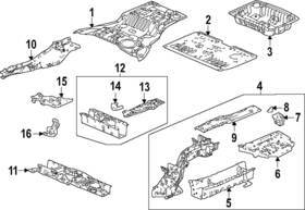 65673-tya-a00zz Honda Genuine Rear Bracket
