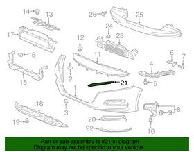 71114-tva-a00 Honda New Oem 18-20 Accord Fr Rh Bumper Grille Upper Bezel Molding