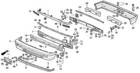 71575-sh0-a00 Honda Genuine Absorber L Rear Bumper