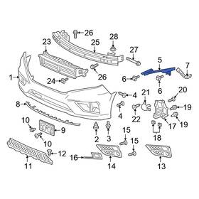71140thra01 Honda Oe For Odyssey 2018-2020 Front Right Bumper Guide