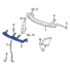 71160t6za50 Honda Oe For Ridgeline 21-25 Front Center Bumper Cover Support Rail