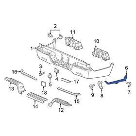 71598t6za01 Honda Oe For Ridgeline 2017-2025 Rear Left Bumper Guide