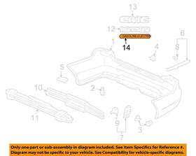 75765s5ba01zb Honda Oem 04-05 Civic Rear Bumper-decal Sticker