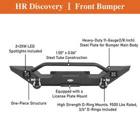 10611062 Hooke Road Front Bumper Or Rear With Led Spotlights For 1987-1995 Jeep Wrangler Yj