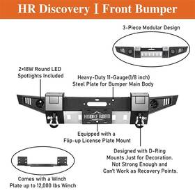 20882092 Hooke Road Full Width Steel Front Bumper Or Rear For Jeep Wrangler Jk/jku 2007-2018