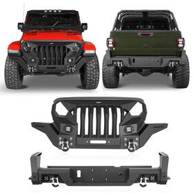 30207019 Hooke Road Front And Rear Bumpers With Leds For Jeep Gladiator Jt 2020 2021 2022 2023 2024 2025