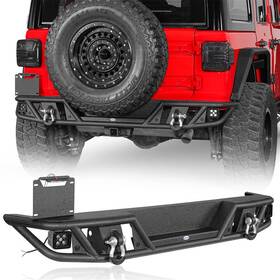 3063 Hooke Road Fit 2018-2024 Jeep Wrangler Jl Replaced Steel Tubu Rear Bumper With Leds And D-rings