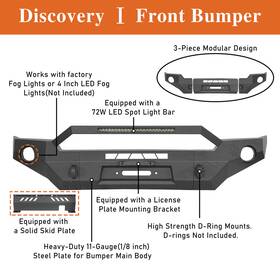 42114204 Hooke Road Fit Toyota Tacoma 2016-2023 Front Winch Bumper Or Rear Step With Led Lights