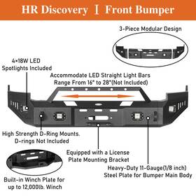 62006025 Hooke Road Steel Front/rear Bumper With Led Lights For Dodge Ram 1500 2009 2010 2011 2012