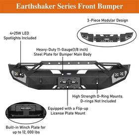65066503 Hooke Road Textured Steel Front Bumper Or Rear For Dodge Ram 1500 2006 2007 2008