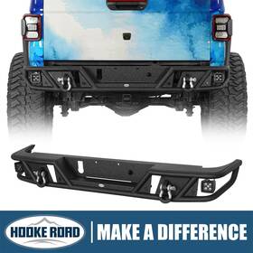 7028-s Hooke Road One-piece Steel Rear Bumper Back Bar For Jeep Gladiator Jt 2020-2026