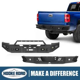 Hooke Road 797034991007 Front Rear Bumpers With Led Lights For Chevy Silverado 1500 2007-2013