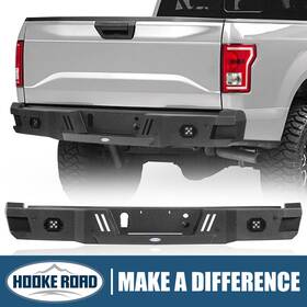 Hooke Road 797034992295 Steel Rear Step Bumper Replacement For Ford F-150 2018 2019 2020