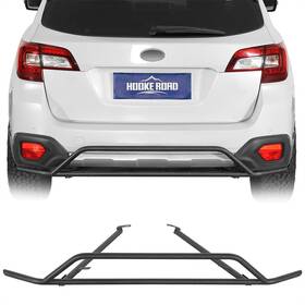 Hooke Road 797034996903 Fit 2015-2019 Subaru Outback Rally Tubular Steel Rear Back Bumper Textured Black