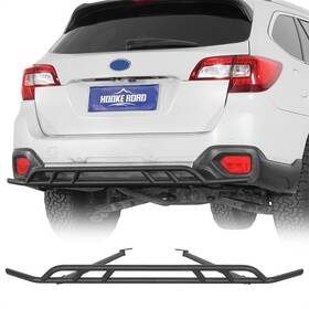Hooke Road 797034996972 Fit 2015-2019 Subaru Outback Rally Tubular Steel Rear Back Bumper Clean Design
